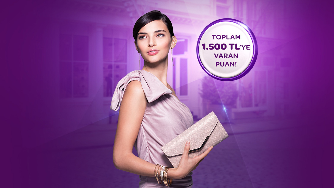 Giyim ve kozmetik sektöründe yapacağınız ilk 3000 TL ve üzeri harcamadan sonraki her 3.000 TL ve üzeri harcamaya 100 TL, World Pay ile ek 50 TL, toplamda 1.500 TL’ye varan Worldpuan fırsatı!