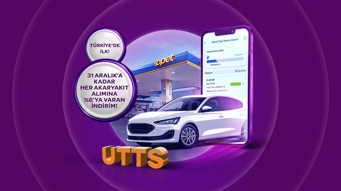 UTTS’li aracınızla 31 Aralık 2025’e kadar yapacağınız her akaryakıt alımına %5 indirim!